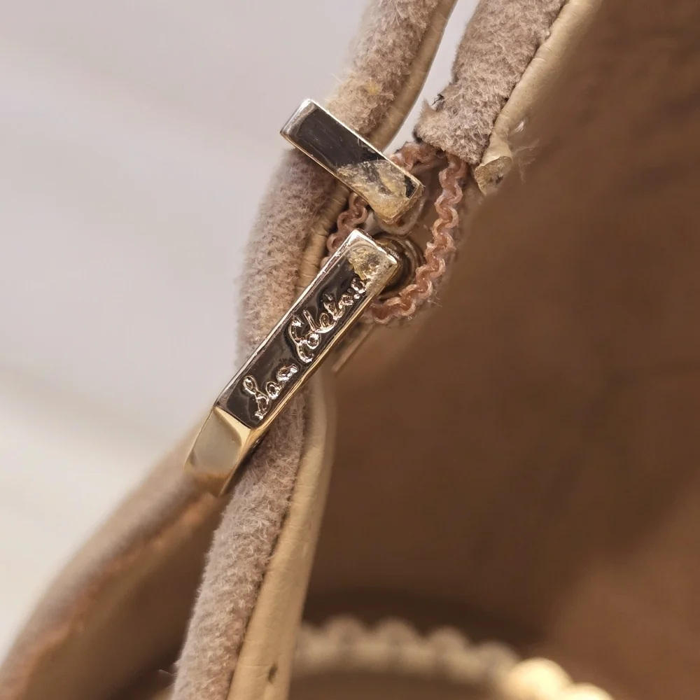 {10} Sam Edelman Yancy Block Heel Ankle Strap Sandal in Golden Caramel Suede - Picture 9 of 14